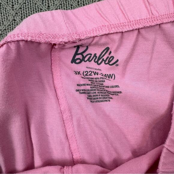 Barbie Pink and White Short Sleeve Tee & Short Set ~ XXXL, 22W/24W - Picture 12 of 14